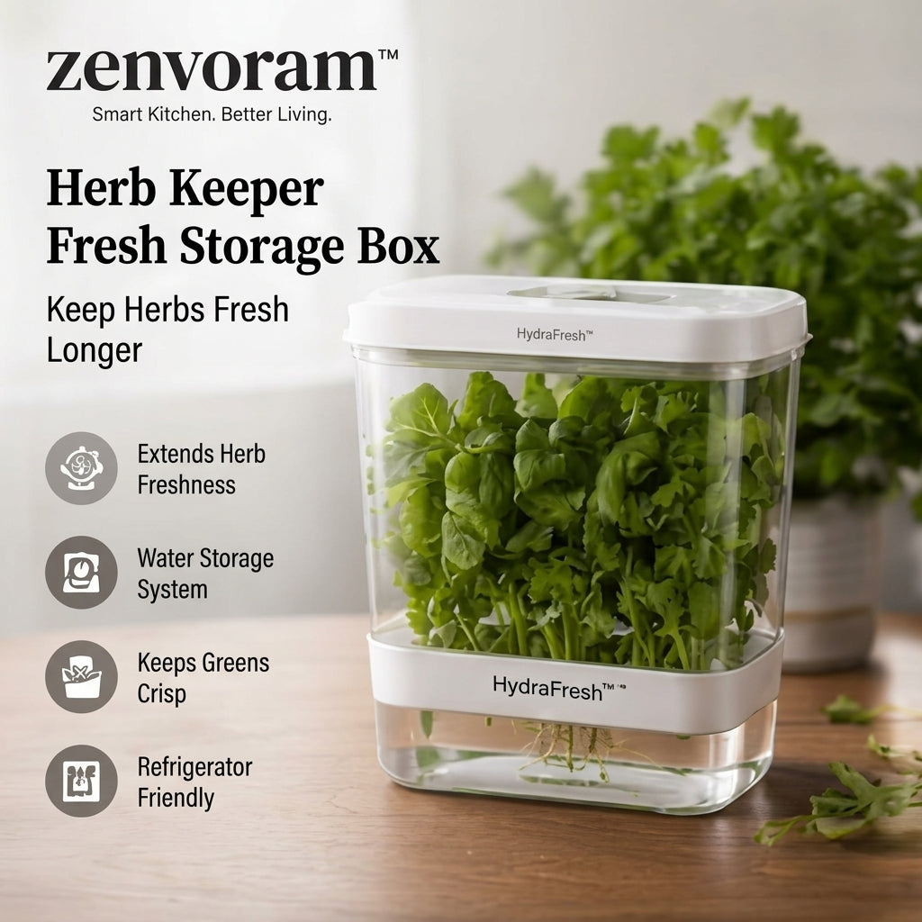 𝒛𝒆𝒏𝒗𝒐𝒓𝒂𝒎™ Herb Keeper Fresh Storage Box