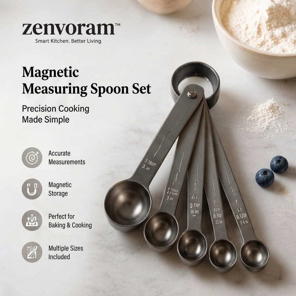 𝒛𝒆𝒏𝒗𝒐𝒓𝒂𝒎™ Magnetic Measuring Spoon Set